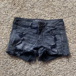 American eagle ripped jean shorts